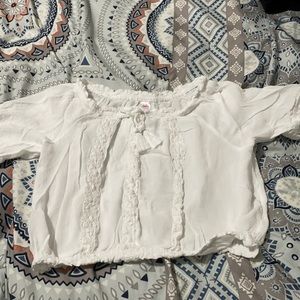 Girls white off shoulder top